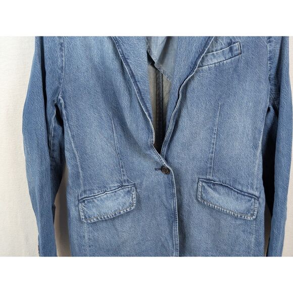 Lauren Ralph Lauren Denim Blazer Blue Women's Size 4 - Picture 3 of 15